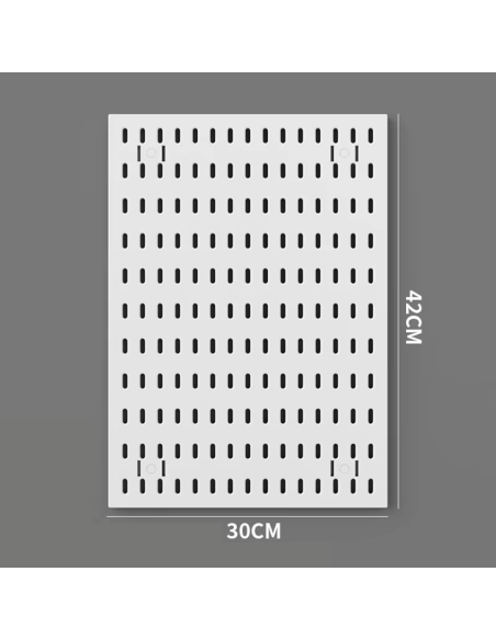 Pegboard blanc 42x30 cm – Fixation par chauffage ou vis - abidia Madagascar