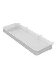 Plateau profond blanc pour Panneau Perforé (Pegboard) - 280 x 100 x 22 mm - Abidia Madagascar