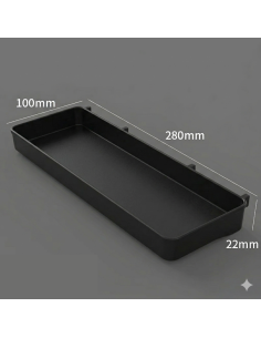 Plateau profond noir pour Pegboard - 280 x 100 x 22 mm - Abidia Madagascar 2