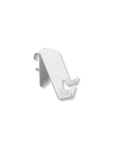 Support Téléphone en Métal pour Pegboard Blanc Minimaliste - Abidia Madagascar