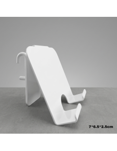 Support Téléphone en Métal pour Pegboard Blanc Minimaliste - Abidia Madagascar 2