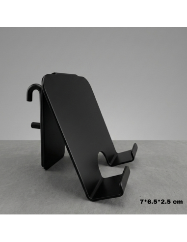Support Téléphone en Métal pour Pegboard noir Minimaliste - Abidia Madagascar