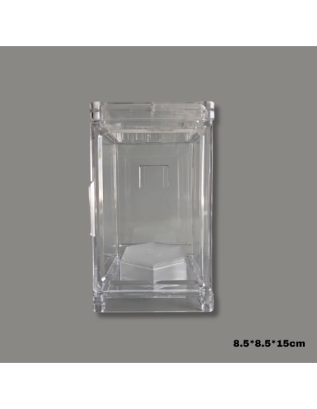 Boîte à Figurines Transparente pour pegboard 8.5x8.5x15cm - Vitrine de Protection - Abiadia Madagascar