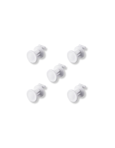 Lot de 5 Crochets Blancs pour Pegboard - Support Porte-Clés & Accessoires
