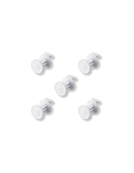 Lot de 5 Crochets Blancs pour Pegboard - Support Porte-Clés & Accessoires