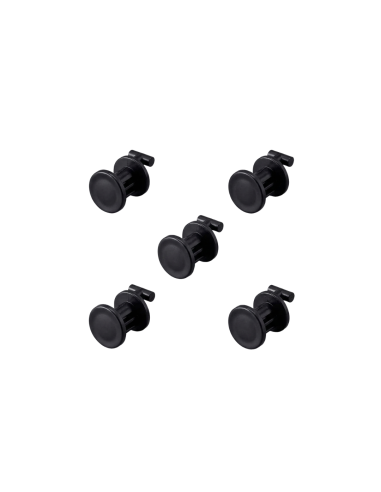Lot de 5 Crochets Noirs pour Pegboard - Support Porte-Clés & Accessoires