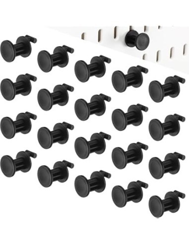 Lot de 5 Crochets Noirs pour Pegboard - Support Porte-Clés & Accessoires