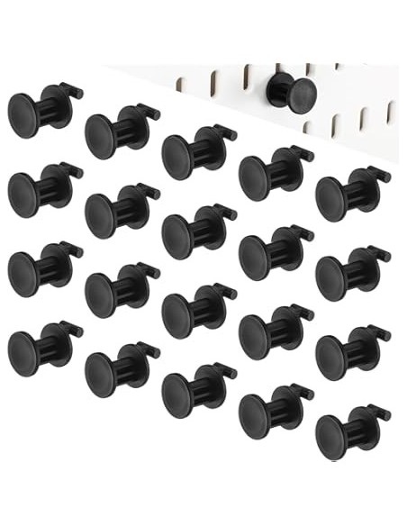 Lot de 5 Crochets Noirs pour Pegboard - Support Porte-Clés & Accessoires