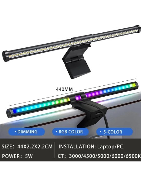Monitor Lightbar RGB 44cm - Lampe Écran Anti-Reflet & Ambiance Gaming