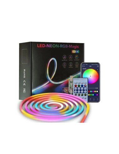 Ruban LED Néon RGB Magic 5050 (5M) - Contrôle App & Musique - NSl-02