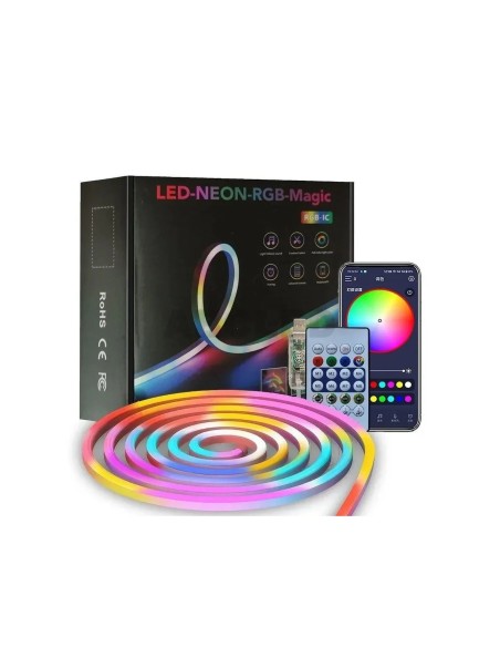 Ruban LED Néon RGB Magic 5050 (5M) - Contrôle App & Musique - NSl-02