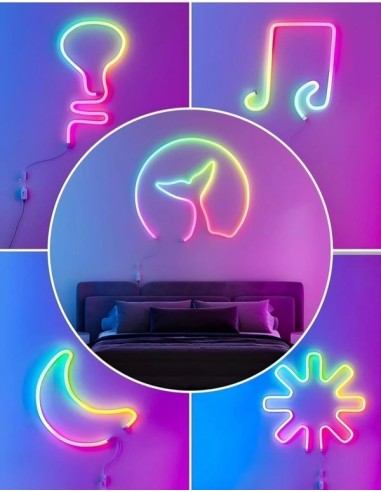 Ruban LED Néon RGB Magic 5050 (5M) - Contrôle App & Musique - NSl-02