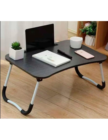Table pliable couleur noir – Bureau ordinateur portable 60x40x28cm | Abidia Madagascar