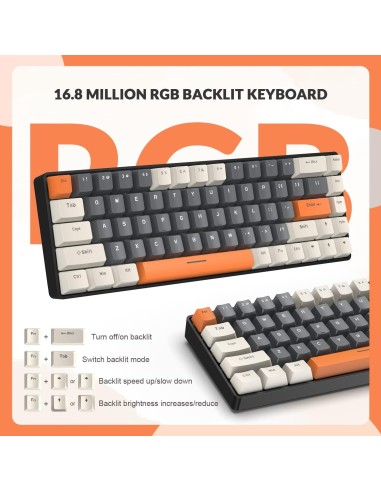 Ziyoulang T8 Clavier Mécanique 68 Touches (Switch Marron)  | Madagascar