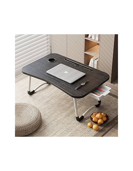 Table pliable couleur noir – Bureau ordinateur portable 60x40x28cm | Abidia Madagascar
