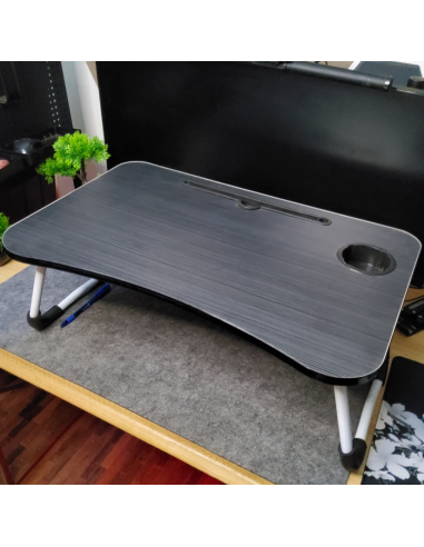 Table pliable couleur noir – Bureau ordinateur portable 60x40x28cm | Abidia Madagascar