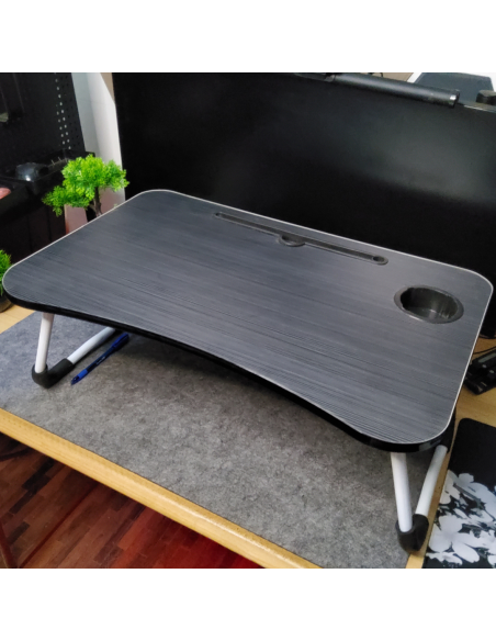 Table pliable couleur noir – Bureau ordinateur portable 60x40x28cm | Abidia Madagascar