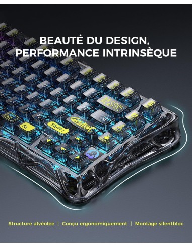 GravaStar Mercury K1 Lite Clavier Mécanique 75% Tri-Mode | Abidia Madagascar