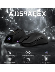 Souris Gaming AJAZZ AJ159 APEX Black – Capteur PAW3950 & 42K DPI-abidia madagascar 2