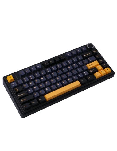 Clavier AULA F75 Noir Bleu Jaune - Tri-Mode Gasket Hot-Swap|Abidia Madagascar