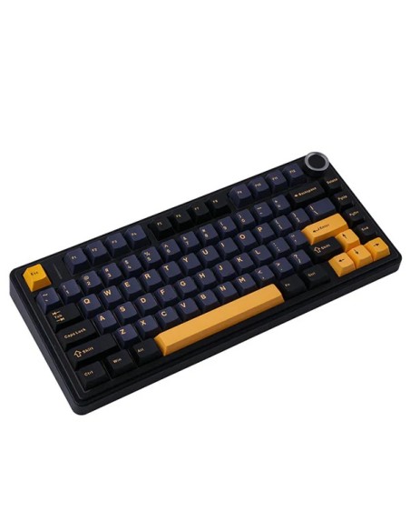 Clavier AULA F75 Noir Bleu Jaune - Tri-Mode Gasket Hot-Swap|Abidia Madagascar
