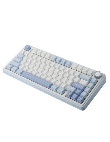 Clavier AULA F75 Bleu et Blanc -Tri-Mode Gasket Hot-Swap| Abidia Madagascar