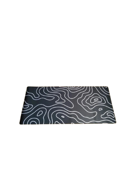 Mousepad XXL 900x400x4 - Topographique noir- abidia madagascar
