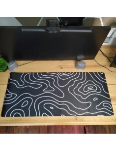 Mousepad XXL 900x400x4 - Topographique noir- abidia madagascar 2
