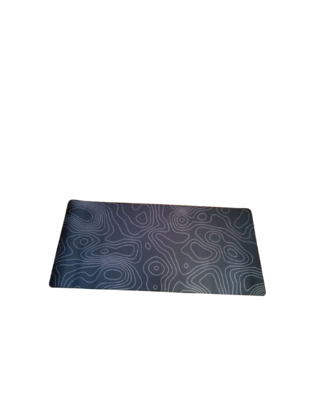 Mousepad XXL 900x400x4 - Topographique noir ligne mince-abidia madagascar