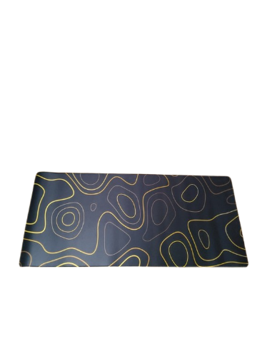 Mousepad XXL 900x400x4 - topographique noir gold-abidia madagascar