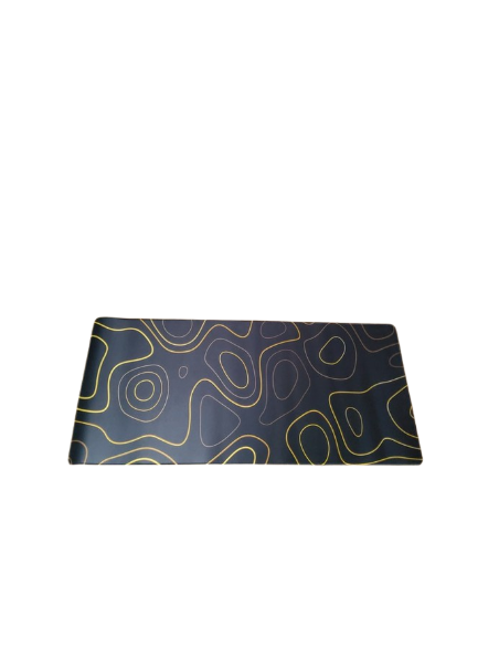 Mousepad XXL 900x400x4 - topographique noir gold-abidia madagascar