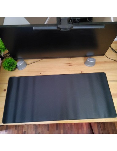Mousepad XXL 900x400x4 - topographique mince noir marron-abidia madagascar