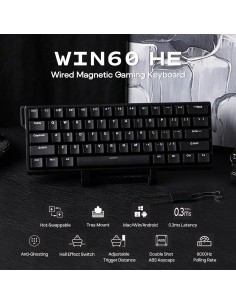 Clavier Magnétique AULA WIN60 HE 60% Noir | Abidia Madagascar 2