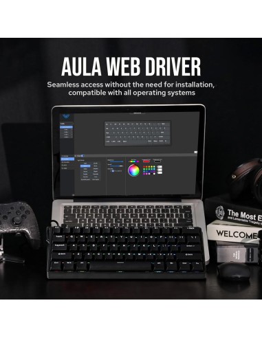 Clavier Magnétique AULA WIN60 HE 60% Noir | Abidia Madagascar
