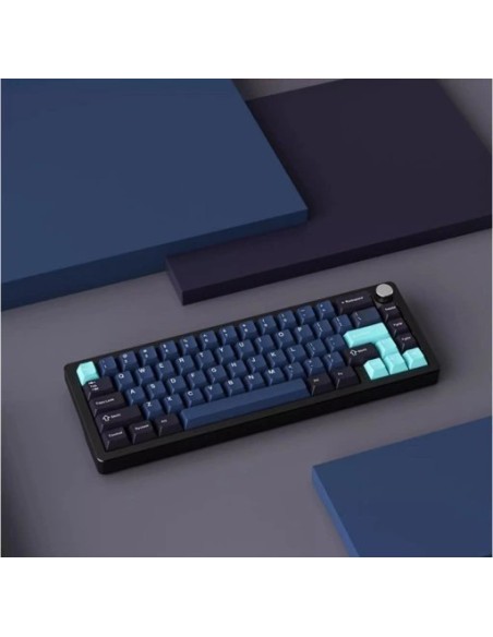 Clavier Alu XINMENG A66 Bleu - Sans-fil Tri-Mode Gasket 65% - Abidia Madagascar