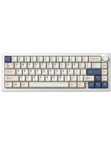 Clavier Alu XINMENG A66 Chocolat Blanc- Sans-fil Tri-Mode 65% - Abidia Madagascar