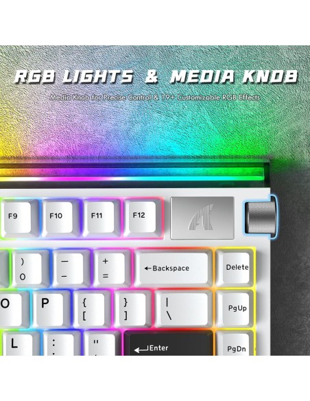 Clavier Magnétique Attack Shark R85HE blanc 8KHz Rapid Trigger | Abidia Madagascar