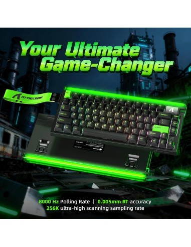 Clavier Magnétique Attack Shark R85HE Noir 8KHz Rapid Trigger | Abidia Madagascar