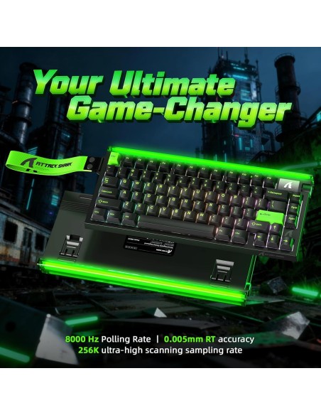 Clavier Magnétique Attack Shark R85HE Noir 8KHz Rapid Trigger | Abidia Madagascar